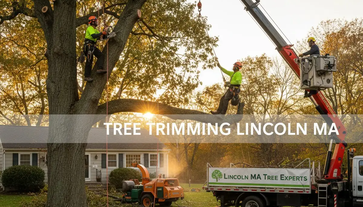 Professional tree removal service in Waltham MA safely cutting and clearing residential trees
