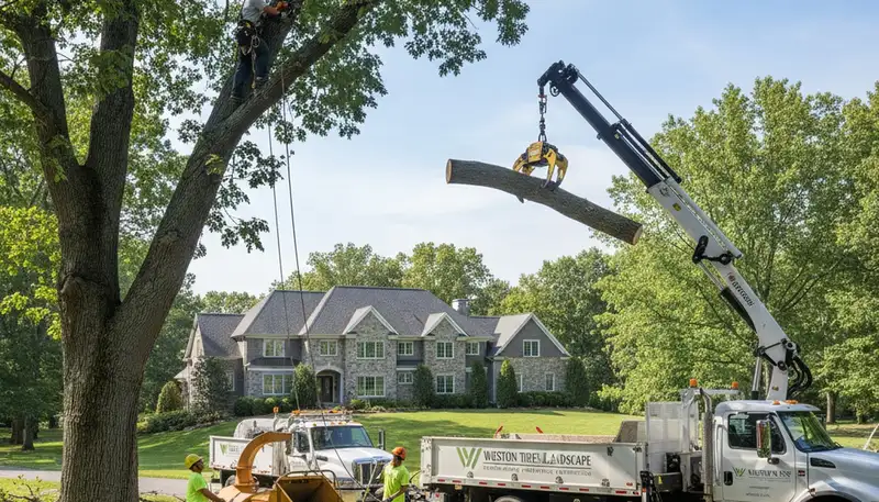 Professional tree removal service in Waltham, MA by certified arborists at Tree Service Waltham